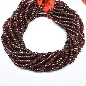 Natural Mozambique <b>Garnet</b> Faceted Rondelle Gemstone For Jewelry Making Wholesale Bulk Loose <b>Garnet</b> Stone Indian Wholesaler Bulk - Product Image 5