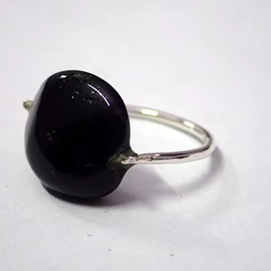 แหวนเงินแท้ 925 ทำมือ คุณภาพสูง ประดับด้วยหินอาเกตสีดำธรรมชาติ เหมาะสำหรับงานแต่งงานและงานปาร์ตี้ - Product Image 1