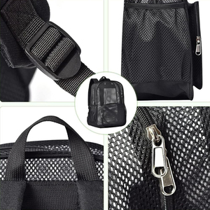 Heavy Duty See-Through Mesh Student Zippered Backpack Multi-Pocket Breathable School Beach <b>Bag</b> OEM Wholesale - Product Image 3