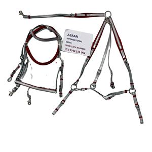 Brida de PVC de alta resistencia con pechera y herrajes de acero inoxidable para caballos |   Brida y Pechera de PVC Impermeables y Resistentes - Product Image 3