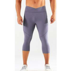 Pantalon de compression capri 3/4 pour homme, personnalisé OEM, séchage rapide, pour le basketball, la course, le sport et la gym - Product Image 4