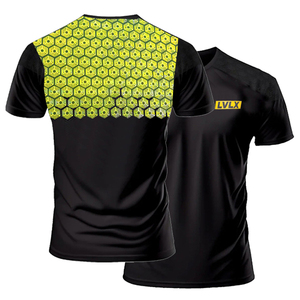 เสื้อยืดคอกลมแขนสั้นผ้าไนลอน/คอตตอนสำหรับผู้ชาย |   โลโก้แบบกำหนดเอง |   เสื้อยืดออกกำลังกายและเล่นกีฬาแบบสลิมฟิตระบายอากาศได้ดี - Product Image 1