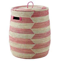 Cesta de pañales para bebé de algas marinas naturales con divisor, organizador de Caddy hecho a mano, contenedor de almacenamiento de Vietnam para exportación