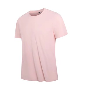 Nouveaux T-shirts d'été en toile respirante à séchage rapide pour hommes grandes tailles, col rond, personnalisables avec logo, faible MOQ, sportifs et unis - Product Image 1
