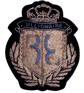 Broche y Distintivo de Lujo Bordados a Mano con Hilo Metálico, Resistente al Agua, Ecológico, Personalizable, con Cierre de Mariposa - Product Image 6