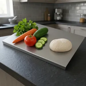 Tabla de Cortar de Acero Inoxidable Premium, Tabla de Picar Grande y Gruesa con Borde Reforzado para Verduras, Frutas, Carne, Masa, Encimera de Cocina - Product Image 5