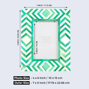 ArtisanVibe - Marco de Fotos Moderno y Clásico con Incrustaciones de Hueso y MDF para Cumpleaños, Bodas y Ocasiones Especiales, un Elegante Regalo de Uttar Pradesh - Product Image 5