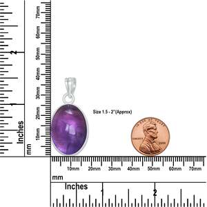 Collares con Colgante de Plata de Ley y Latón con Diseño Floral, Hechos a Mano, con Gema de Amatista Natural para Mujer, Regalo de Navidad, para Nacidos en Febrero - Product Image 2