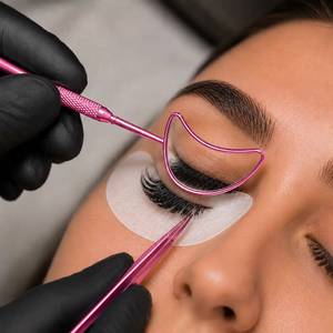 Espejo de Maquillaje de Acero Inoxidable Rosa, Montado en Pared, con Mango Largo y Agarre Texturizado para Aplicación Precisa de Polvo y Pestañas - Product Image 5