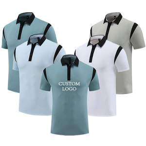 Chemise à manches courtes blanche pour homme avec accents noirs, séchage rapide, tissu tricoté, logo, poche avant, style décontracté, Spandex/Polyester - Product Image 5