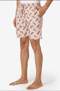Shorts en coton imprimé pour hommes avec cordon de serrage à la taille et poches, style décontracté, taille mi-haute, longueur courte, tissu respirant - Product Image 5