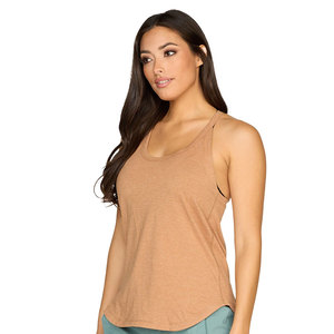 Débardeur court en coton/fibre de bambou tricoté pour femme, coupe ajustée, avec logo personnalisé, décontracté, uni, séchage rapide, respirant, pour l'entraînement - Product Image 6