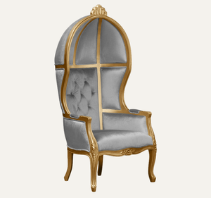 เก้าอี้ทรงโดมหรูหรา ทำมือ ทนทาน ดีไซน์คลาสสิก ทำจากไม้มะฮอกกานี สำหรับห้องนั่งเล่น อพาร์ทเมนต์ และโรงแรม - Product Image 2