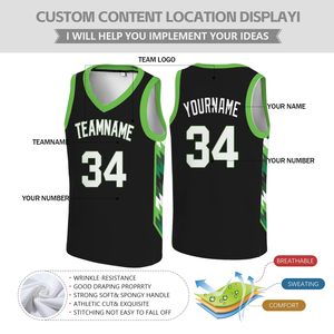 Camiseta de Baloncesto Sublimada Personalizada, Unisex, para Adultos, sin Mangas, de Malla Transpirable, con Cuello en V, Nombre del Equipo, Número, Camisetas Deportivas - Product Image 5