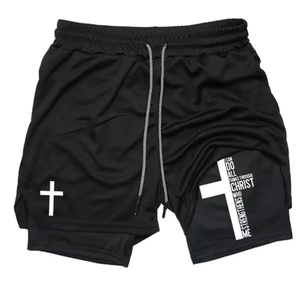 Pantalones cortos de rendimiento 2 en 1 para hombre, pantalones cortos de secado rápido para correr, gimnasio y entrenamiento con bolsillo - Product Image 2