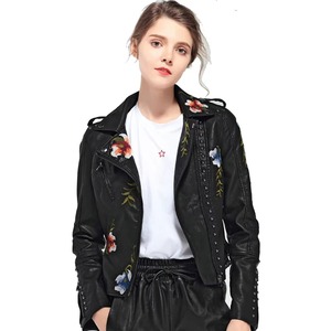 Premium Women's Embroidered Varsity Leather Jacket Wool Body OEM ODM Factory Sample Service Available Global - Product Image 3
