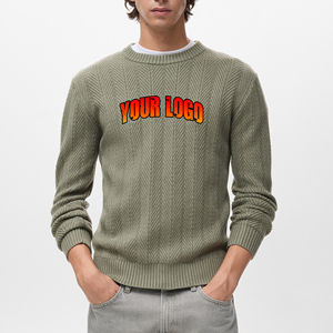 Men 100% Cotton Knitted Sweater Soft Warm Winter Wear Cozy Texture Stylish Fit Casual Breathable Lightweight Design Pullover - Product Image 1