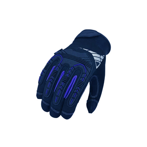 Keembro Impact Reducing Safety <b>Gloves</b> Full Finger Leather Material Smooth Texture Elastic Wristband Safety Cuff Breathable - Product Image 2