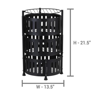 Supports et étagères de rangement modernes pour cuisine, organisateur de nourriture sur pied avec revêtement en poudre MS et panier de rangement solide - Product Image 2