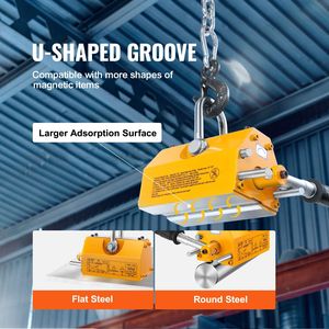 Sollevatore Magnetico da 400 Kg (880 Libbre) con Fattore di Sicurezza 2.5, Magnete di Sollevamento Permanente in Acciaio al Neodimio, Capacità Massima 1000 Kg - Product Image 3