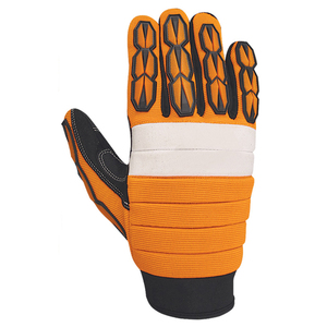 Guantes de Trabajo de Seguridad con Logotipo Personalizado, Alta Visibilidad, Anti-Impacto, Protección de Nudillos TPR, con Cinta Reflectante - Product Image 6