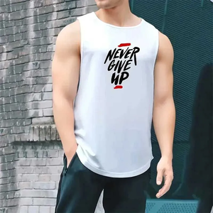 Camiseta Deportiva sin Mangas de Punto Transpirable en Colores Personalizados para Hombre, 94% Algodón, 6% Elastano, Corte Holgado, Estilo Stringer para Fisicoculturismo - Product Image 3