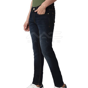 Pantalones Vaqueros Premium para Hombre, Corte Regular, Estilo Clásico, Costuras Resistentes, Diseño de Cinco Bolsillos, Producción Personalizada, Venta Directa de Fábrica - Product Image 2