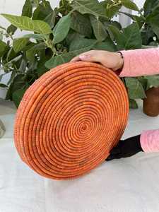 Handpainted Bohemian Rattan Rectangular Serving Tray with Handles Dishwasher Safe & Eco-Friendly for Coffee Table & Kitchenware - Product Image 5