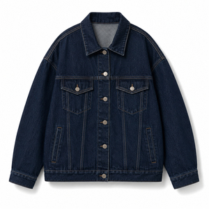 Chaqueta de mezclilla casual OEM para mujer, abrigo ligero y cálido, cortavientos de mezclilla elegante para mujer - Product Image 4