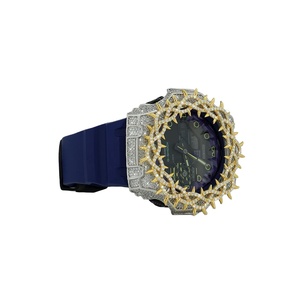 Trendy Half Throne Elegant Iced Out Diamond <b>Watches</b> Rubber Band Timeless Pieces Art-round <b>Case</b> for Party - Product Image 2