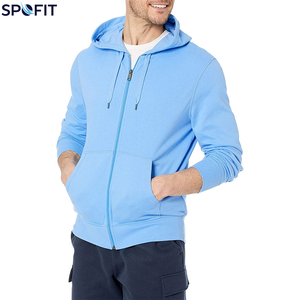 Sweat-shirt à capuche surdimensionné pour homme SPOFIT, gris uni, coupe classique, sweat-shirt décontracté en coton French Terry, vêtements d'automne - Product Image 6