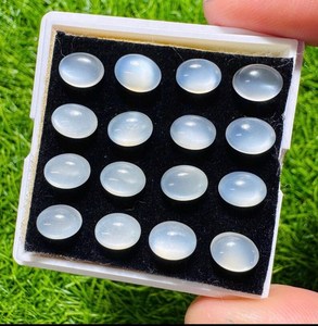 Natural White Moonstone Oval Cabochon Loose Gemstones For Jewelry Making Rings Pendants Earrings High Quality - Product Image 3