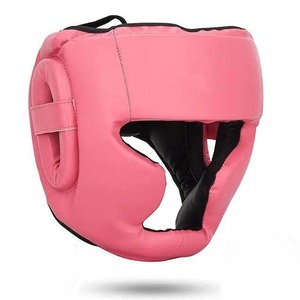 Personalized Custom Made Pink Color <b>Head</b> Guard High Quality Made By 100 % Genuine Leather For Kick Boxing <b>Training</b> And Fighting - Product Image 1