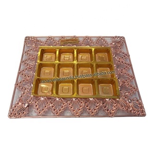 Vente en gros de dernier design Plateau en métal Plateau de service luxueux au chocolat et aux sucreries Parfait pour les fêtes, les vacances et plus encore - Product Image 2