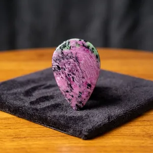 Cabujón suelto de zoisita rubí natural |   Piedras Preciosas Pulimentadas para Diseñadores de Joyas - Product Image 3