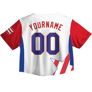 Maillot de baseball personnalisé pour femme avec logo d'équipe, nom et numéro, en polyester respirant - Product Image 2