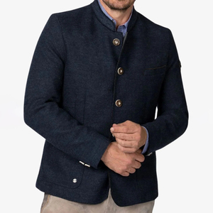 Veste traditionnelle bavaroise pour homme en laine Loden avec garniture Link Life - Product Image 3