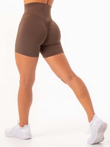Shorts Deportivos para Mujer, Cintura Alta, Transpirables, Absorben el Sudor, Ideales para Fitness y Entrenamiento, Diseño Personalizado con Estampado de Chocolate, Superventas - Product Image 5