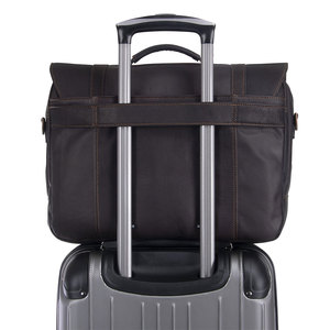 Sac pour ordinateur portable homme/femme, dernier design tendance, plusieurs compartiments spacieux, poches intérieures multiples, cuir véritable, léger, imperméable. - Product Image 5