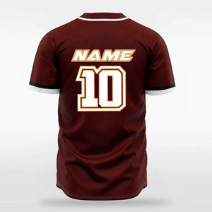 Sports Wear Custom Button Closure Top Quality Fabric Made <b>Baseball</b> Jersey Latest Design Men's <b>Baseball</b> Jersey - Product Image 2