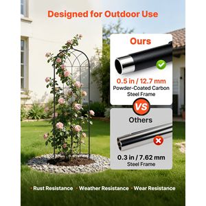 Treillis à roses 71 x 20 pouces, lot de 2, treillis de jardin pour fleurs avec revêtement en poudre, clôtures et portails verrouillables pratiques - Product Image 3
