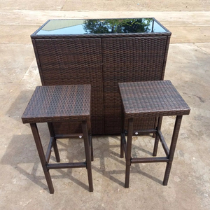 BS00029 Direct Factory in Viet Nam modern Indoor/<b>Outdoor</b> Rattan Garden <b>Set</b> 4pcs Wicker Table and Chairs for Dining Hotel & Villa - Product Image 1