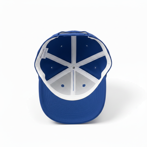Blue 6-Panel Baseball <b>Cap</b> With White Contrast Stitching Unisex Casual Outdoor Hat Spring Summer Wear - Product Image 4