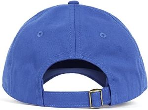 Casquette de baseball unisexe premium bleue à 6 panneaux en coton, réglable, couleur unie, décontractée, pour adultes, toutes saisons, OEM - Product Image 2