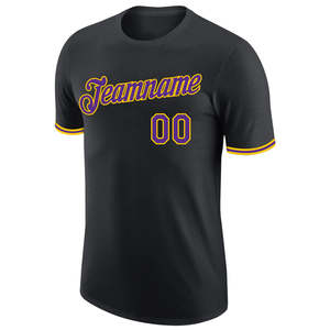 T-shirt surdimensionné style baseball personnalisé avec nom d'équipe, vêtements streetwear en coton, fabrication OEM, vente en gros, fournisseur de chemises pour hommes aux États-Unis - Product Image 3