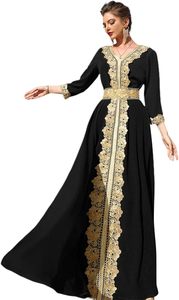 Abaya de luxe vert olive de Dubaï avec de magnifiques broderies, idéale pour les fêtes et les mariages, vente en gros d'abayas 2026 - Product Image 3