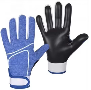 Standard International Full Finger Gaelic Football <b>Gloves</b> White Black Leather Non-Slip All Seasons Breathable Football <b>Gloves</b> - Product Image 3