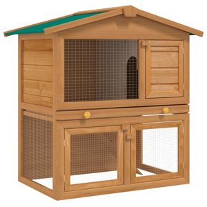 Piccolo legno esterno Pet gabbia con 3 porte coniglio Hutch per piccoli animali tipo di mobili di tipo prodotto - Product Image 1