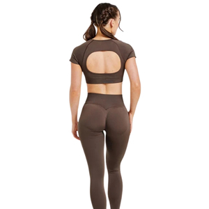 Top Deportivo Corto sin Costuras para Mujer, Transpirable, Elástico, para Yoga, Ejercicio, Gimnasio, Entrenamiento, Ropa Deportiva Cómoda y de Alto Rendimiento - Product Image 2