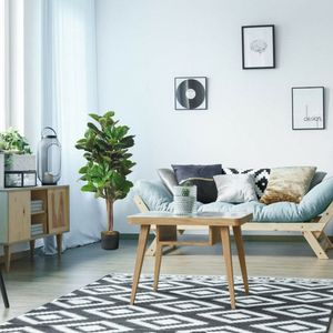 Albero Artificiale Decorativo di Ficus Lyrata da 4 Piedi con Vaso per Arredamento Interno - Product Image 1